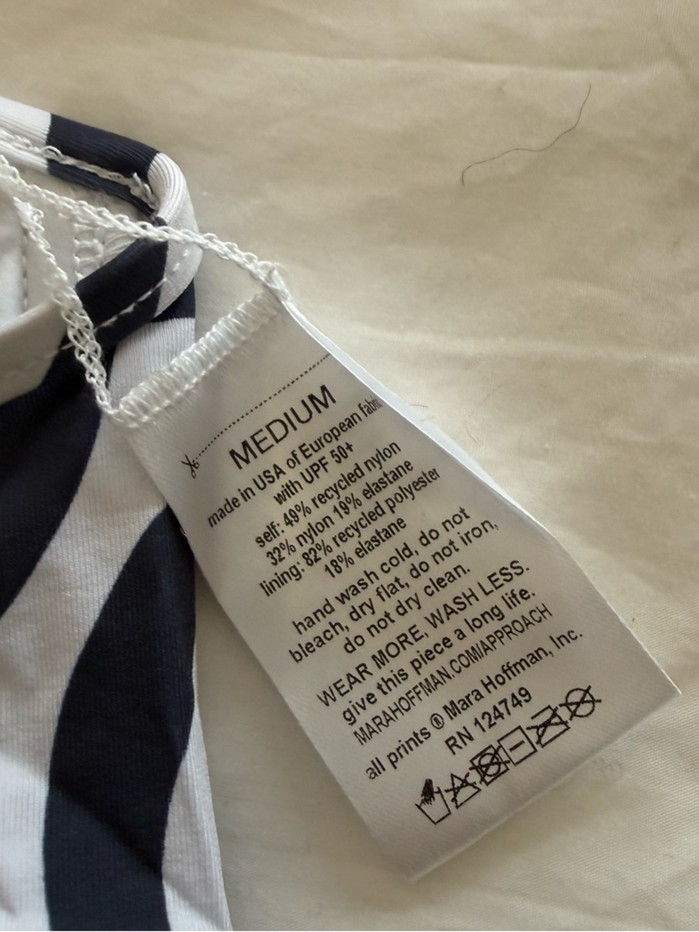 Mara Hoffman Lua Printed Navy & White Underwire Bikini Set - Picture 5 of 6